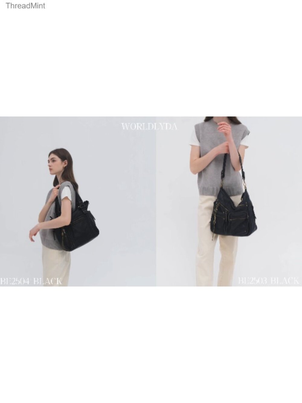Faux Leather Crossbody Hobo Bag Large Tote Shoulder Purse Women Soft Vintage Y2K - Picture 6 of 6